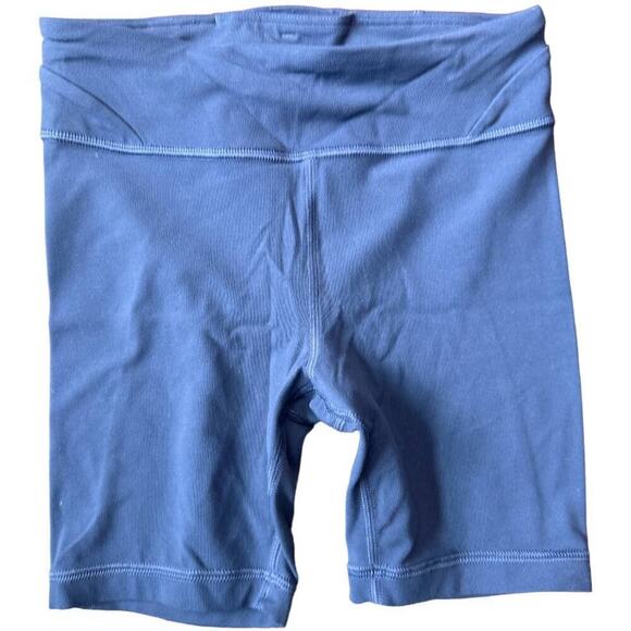 Allyson Felix Athleta Girls Dusty Navy Gray Athletic Shorts Girls Size S/7 - Picture 1 of 7